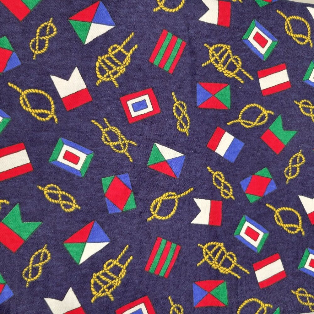 Cranston Print Works Nautical Print Cotton Blend Fabric 2 Yards x 60" Wide